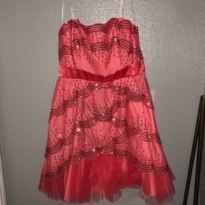 Peach homecoming/formal dress